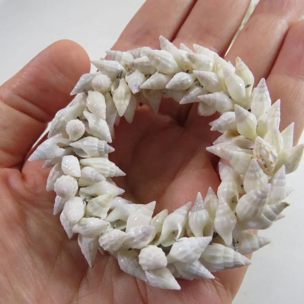 Tiny Real Sea Shell (4) Napkin Rings mini conch 2 1/2